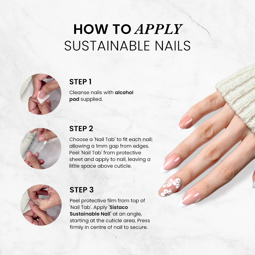 Frosted Cheer - Oval Sustainable Nails - Image 7