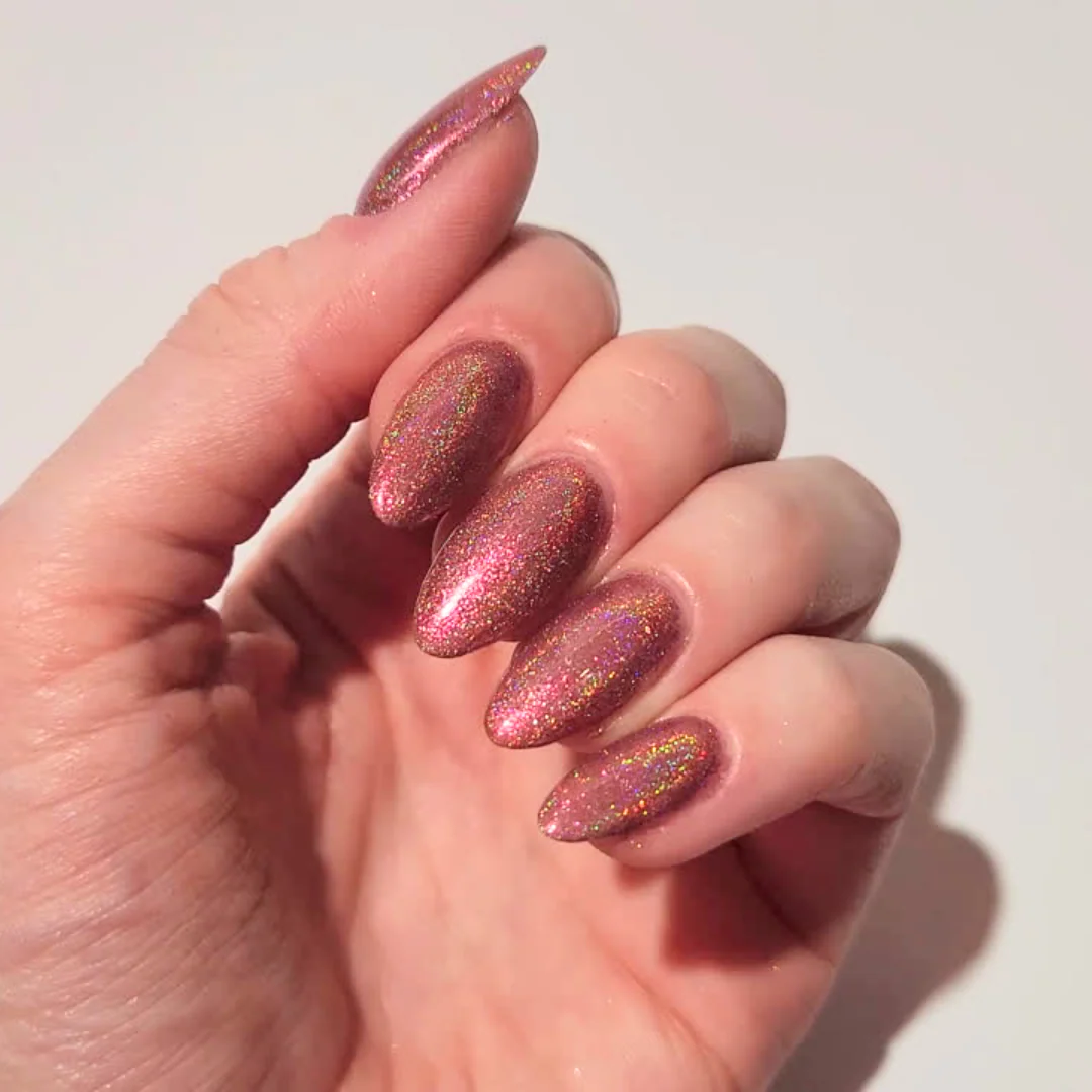Pink Shatter - Holographic Nail Powder - Image 6